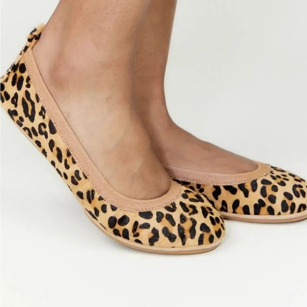 Yosi Samra. Leopard Print Women's Ballet Flats. Size 9. Gorgeous! EUC
